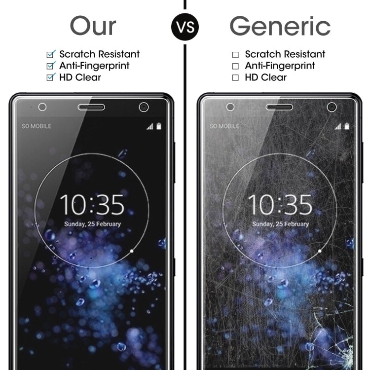 2 PCS 0.26mm 9H 2.5D Tempered Glass Film for Sony Xperia XZ2 Premium