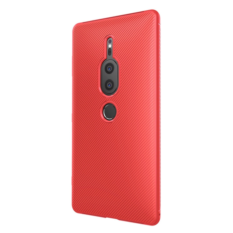 lenuo Leshen Series Stripe Texture TPU Case for Sony Xperia XZ2 Premium (Red)