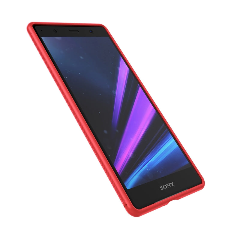 lenuo Leshen Series Stripe Texture TPU Case for Sony Xperia XZ2 Premium (Red)