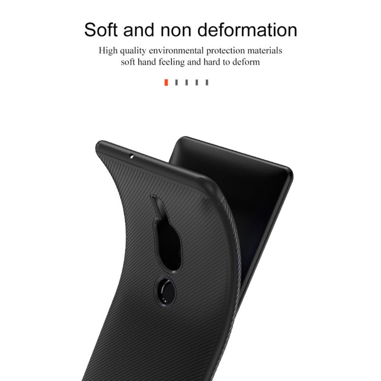 lenuo Leshen Series Stripe Texture TPU Case for Sony Xperia XZ2 Premium (Red)