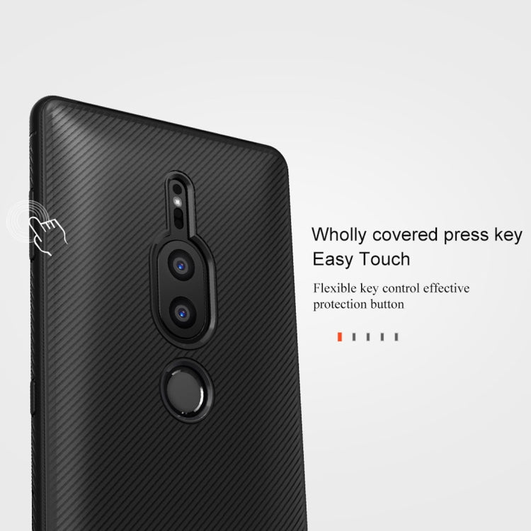 lenuo Leshen Series Stripe Texture TPU Case for Sony Xperia XZ2 Premium (Red)