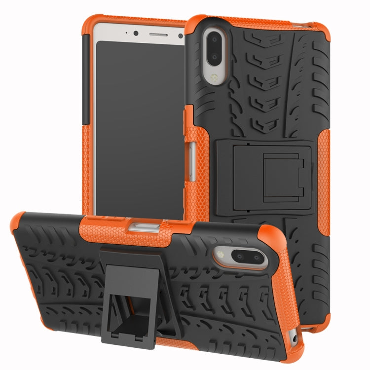 Tire Texture TPU+PC Shockproof Case for Sony Xperia L3, with Holder
