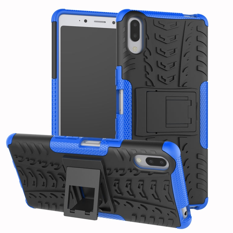 Tire Texture TPU+PC Shockproof Case for Sony Xperia L3, with Holder