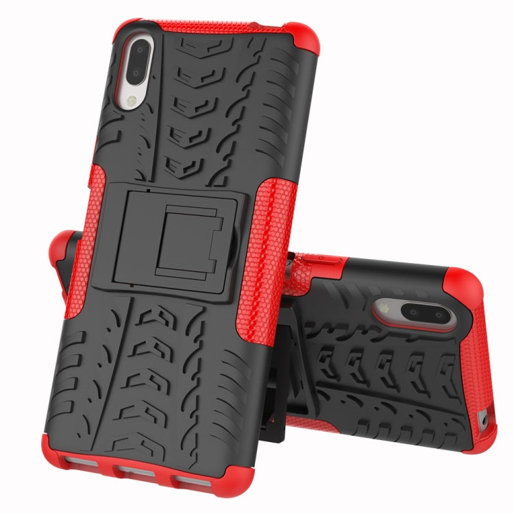 Tire Texture TPU+PC Shockproof Case for Sony Xperia L3, with Holder
