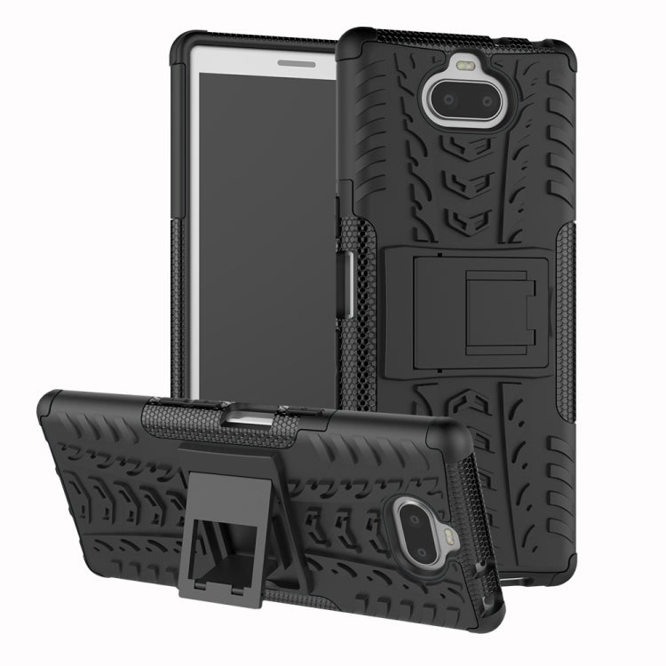 Tire Texture TPU+PC Shockproof Case for Sony Xperia XA3, with Holder