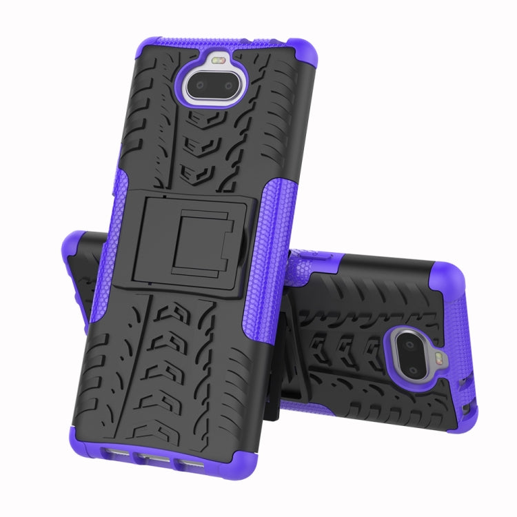 Tire Texture TPU+PC Shockproof Case for Sony Xperia XA3, with Holder