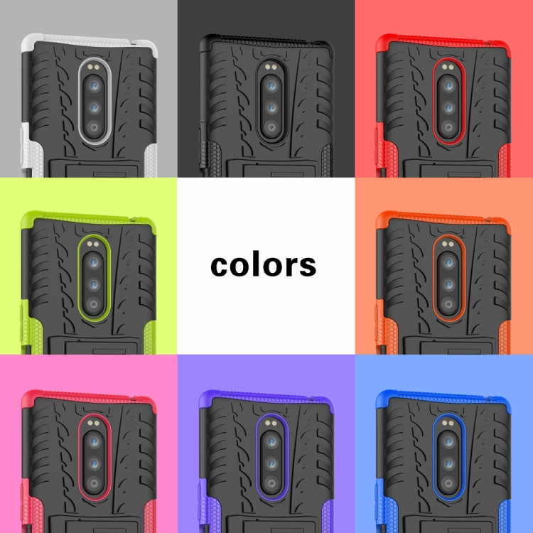 Tire Texture TPU+PC Shockproof Case for Sony Xperia 1 / Xperia XZ4, with Holder