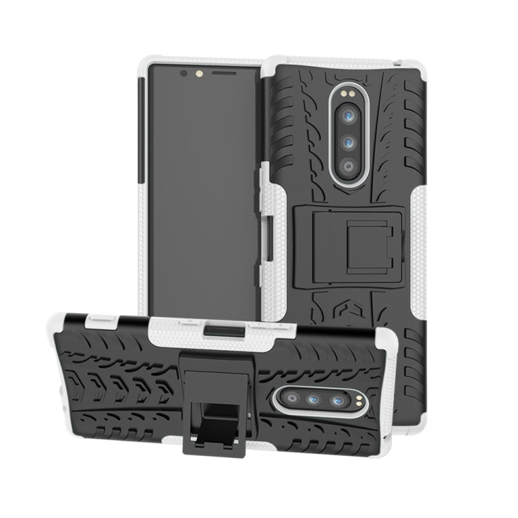 Tire Texture TPU+PC Shockproof Case for Sony Xperia 1 / Xperia XZ4, with Holder