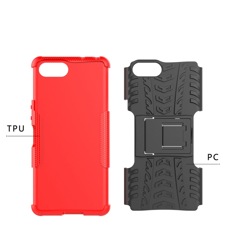 Tire Texture TPU+PC Shockproof Case for Sony Xperia XZ4 Compact, with Holder