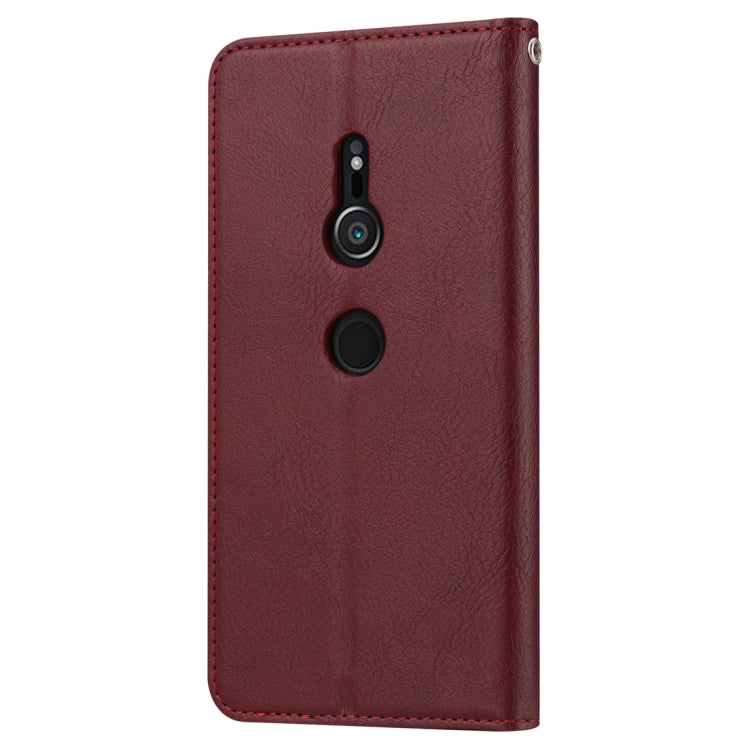 Knead Skin Texture Horizontal Flip Leather Case for Sony Xperia XZ3, with Photo Frame & Holder & Card Slots & Wallet