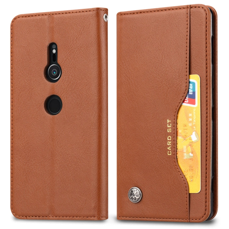 Knead Skin Texture Horizontal Flip Leather Case for Sony Xperia XZ3, with Photo Frame & Holder & Card Slots & Wallet