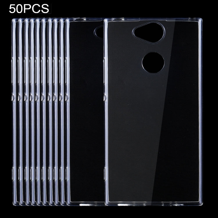 50 PCS for Sony Xperia XA2 0.75mm Ultra-thin Transparent TPU Protective Case