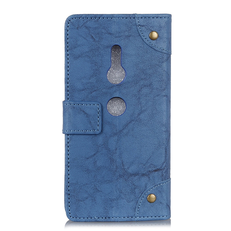 Copper Buckle Retro Crazy Horse Texture Horizontal Flip Leather Case for Sony Xperia XZ3, with Holder & Card Slots & Wallet