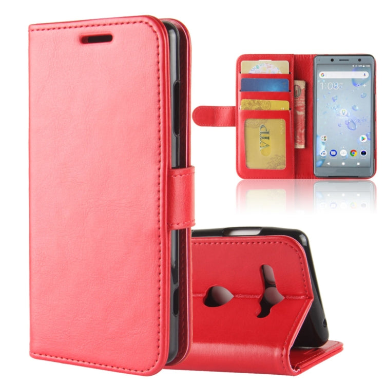 For Sony Xperia XZ2 Compact PU + TPU Crazy Horse Texture Horizontal Flip Leather Case with Wallet & Holder & Card Slots