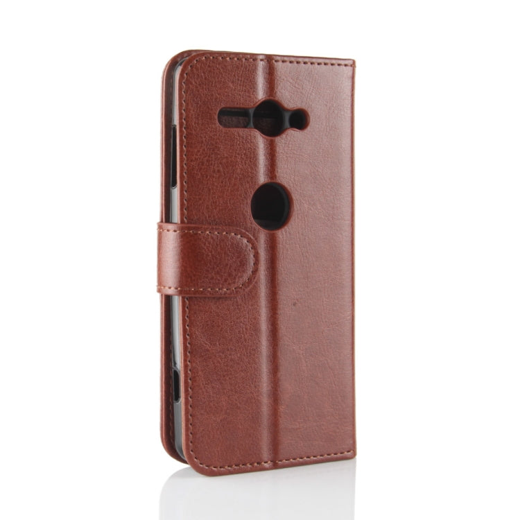 For Sony Xperia XZ2 Compact PU + TPU Crazy Horse Texture Horizontal Flip Leather Case with Wallet & Holder & Card Slots