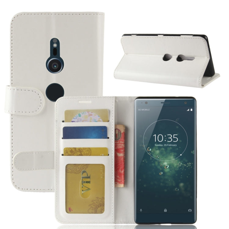 For Sony Xperia XZ2 PU + TPU Crazy Horse Texture Horizontal Flip Leather Case with Wallet & Holder & Card Slots
