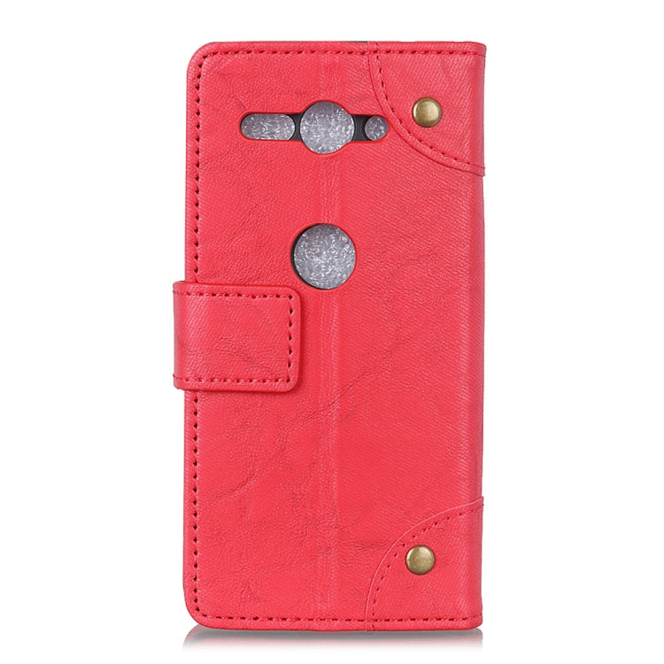 Copper Buckle Retro Crazy Horse Texture Horizontal Flip Leather Case for Sony Xperia XZ2 Compact, with Holder & Card Slots & Wallet