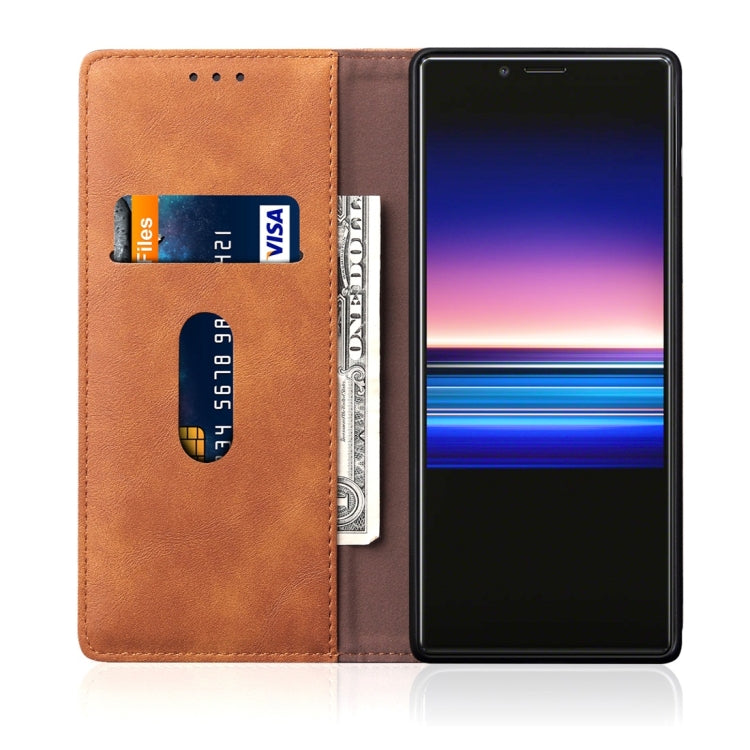 Casual Style Retro Crazy Horse Texture Horizontal Flip Leather Case for Sony Xperia 1, with Card Slots & Holder & Wallet