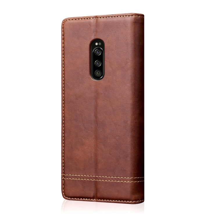 Casual Style Retro Crazy Horse Texture Horizontal Flip Leather Case for Sony Xperia 1, with Card Slots & Holder & Wallet