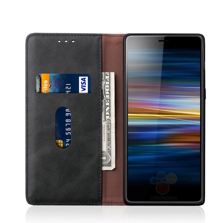 Casual Style Retro Crazy Horse Texture Horizontal Flip Leather Case for Sony Xperia L3, with Card Slots & Holder & Wallet