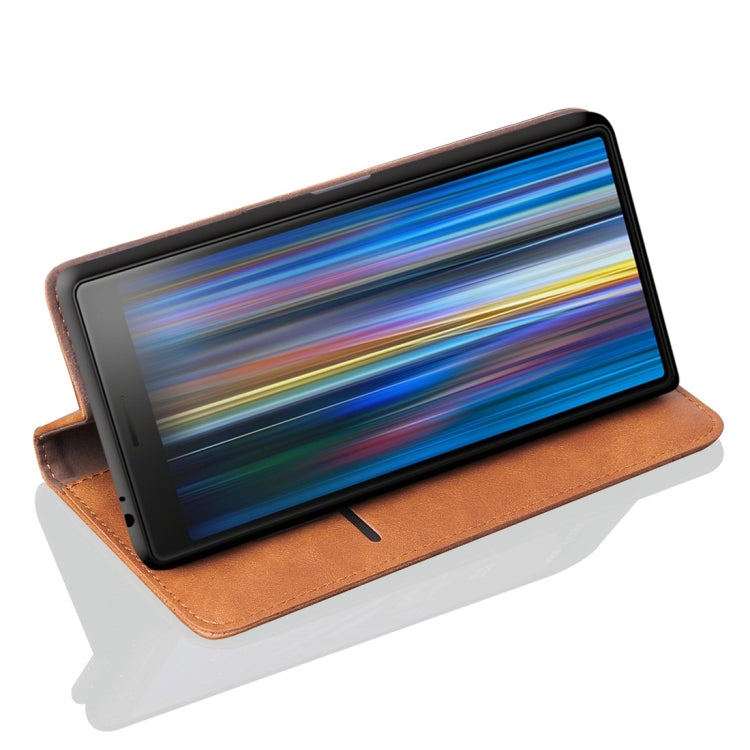 Casual Style Retro Crazy Horse Texture Horizontal Flip Leather Case for Sony Xperia 10, with Card Slots & Holder & Wallet