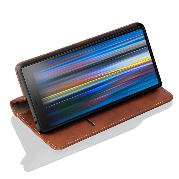 Casual Style Retro Crazy Horse Texture Horizontal Flip Leather Case for Sony Xperia 10, with Card Slots & Holder & Wallet