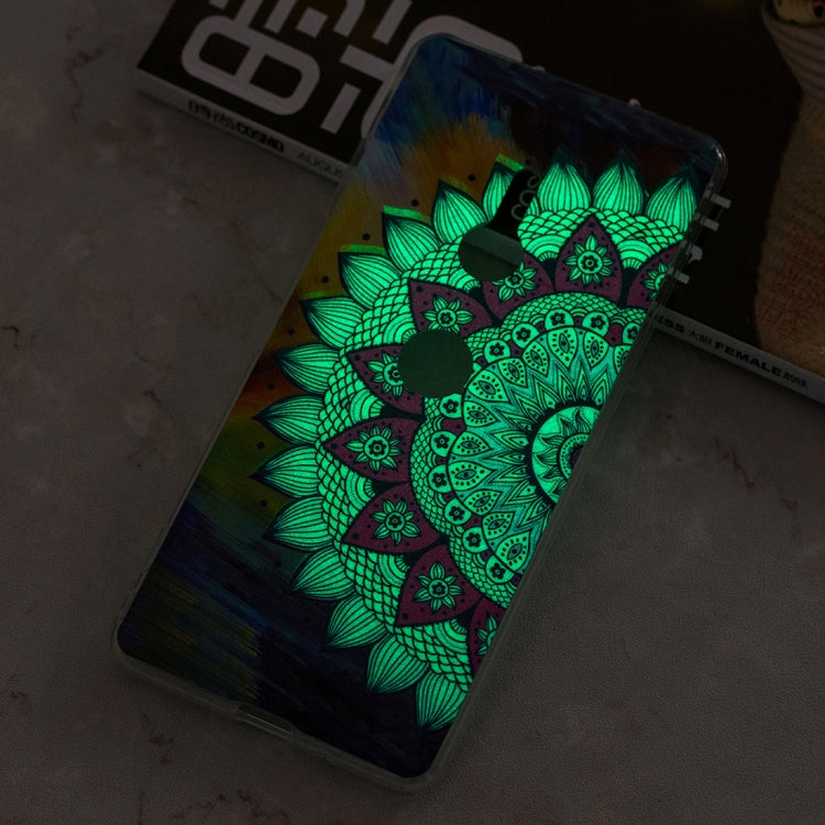Luminous Colorful Sun Flower Pattern Shockproof TPU Protective Case for Sony Xperia XZ3