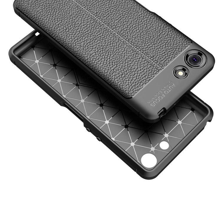 Litchi Texture TPU Shockproof Case for Sony Xperia XZ4 Compact