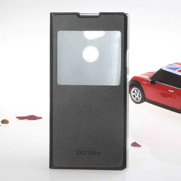 For Sony Xperia XA2 Ultra Litchi Texture Horizontal Flip Leather Case with Call Display ID