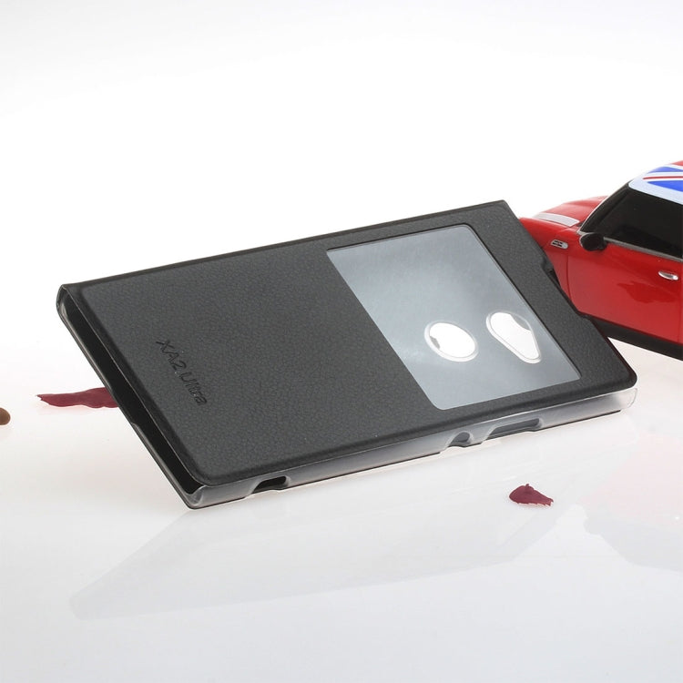 For Sony Xperia XA2 Ultra Litchi Texture Horizontal Flip Leather Case with Call Display ID