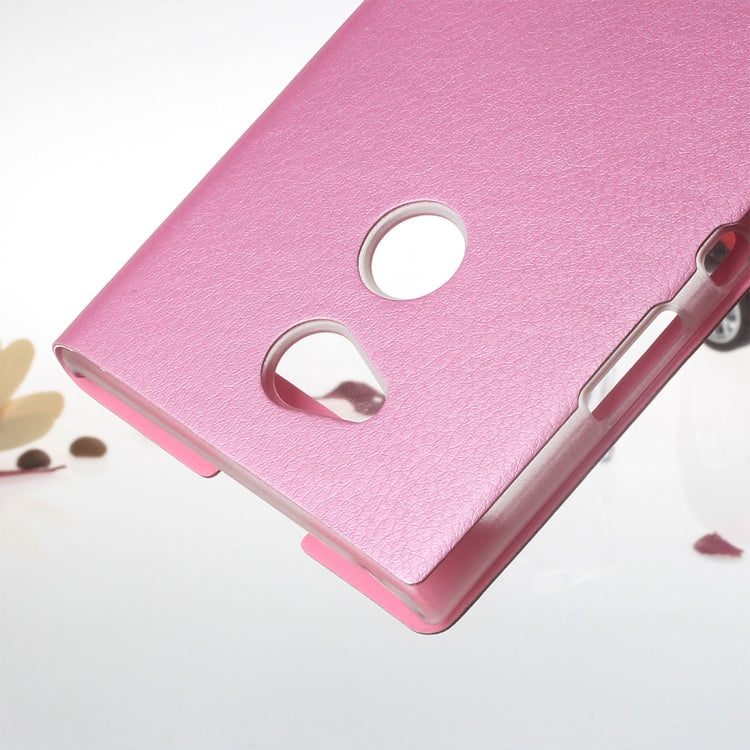 For Sony Xperia XA2 Ultra Litchi Texture Horizontal Flip Leather Case with Call Display ID