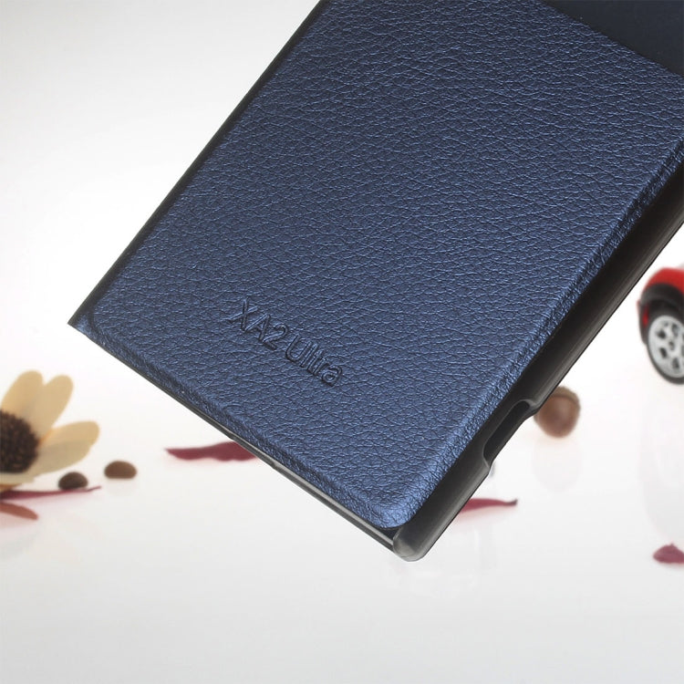 For Sony Xperia XA2 Ultra Litchi Texture Horizontal Flip Leather Case with Call Display ID