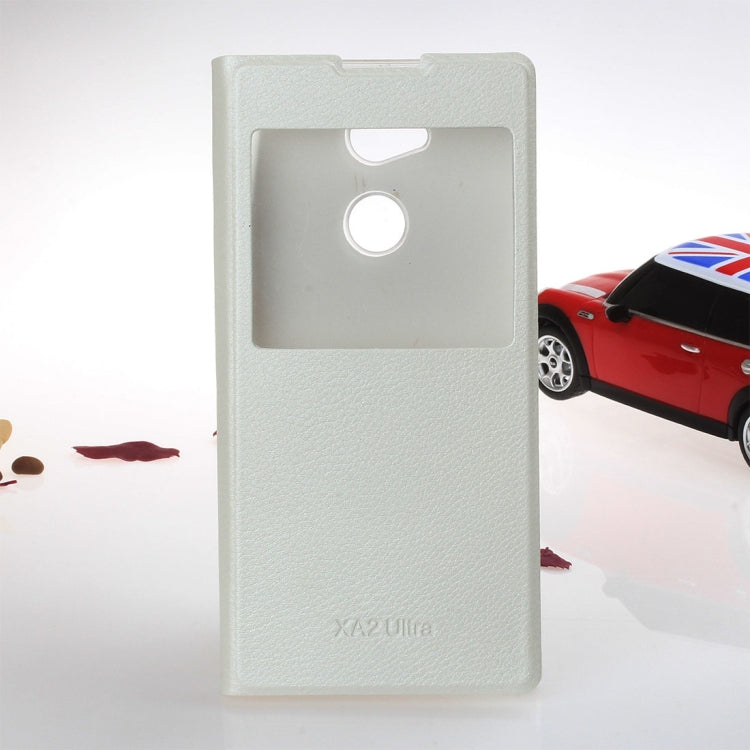 For Sony Xperia XA2 Ultra Litchi Texture Horizontal Flip Leather Case with Call Display ID