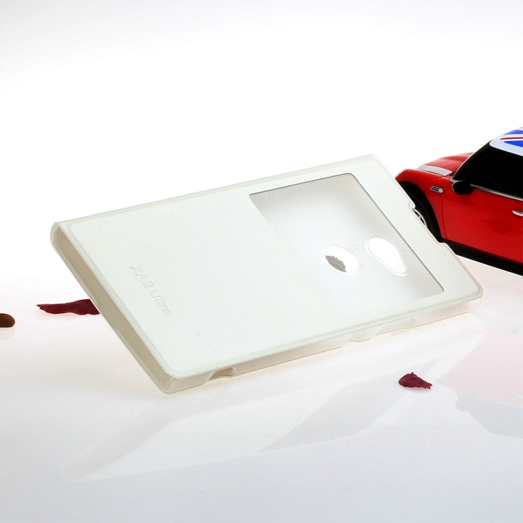 For Sony Xperia XA2 Ultra Litchi Texture Horizontal Flip Leather Case with Call Display ID