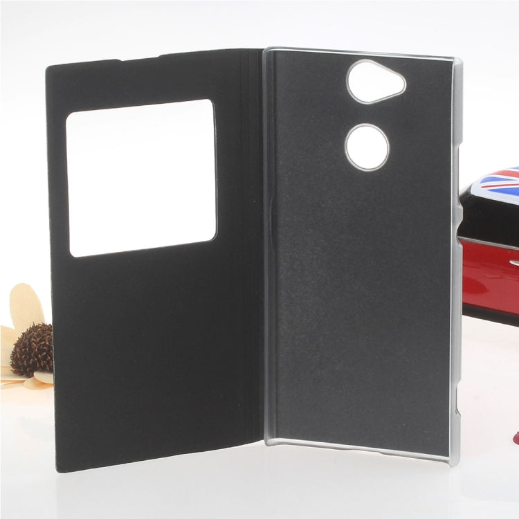 For Sony Xperia XA2 Litchi Texture Horizontal Flip Leather Case with Call Display ID