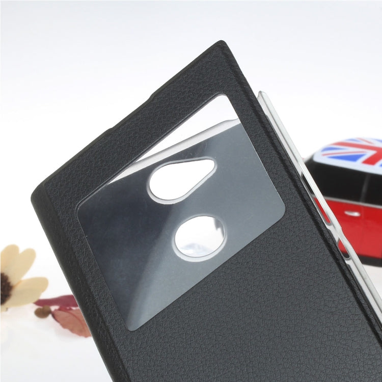 For Sony Xperia XA2 Litchi Texture Horizontal Flip Leather Case with Call Display ID