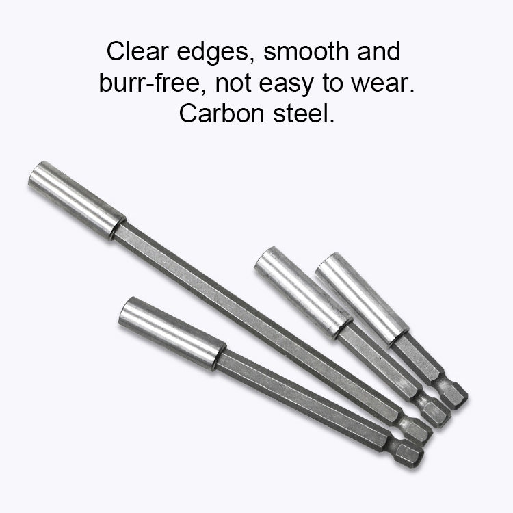 5 PCS 1/4 Electric Batch Head High Magnetism Connecting Rod Pistol Drill Extension Rod Sleeve Fast Turning Joint, Length: 75mm