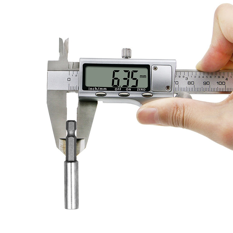 5 PCS 1/4 Electric Batch Head High Magnetism Connecting Rod Pistol Drill Extension Rod Sleeve Fast Turning Joint, Length: 100mm