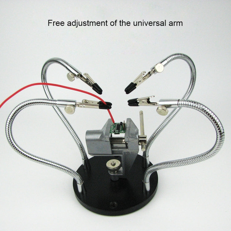 Universal Metal Base Soldering Station Fixture with Four Metal Arms