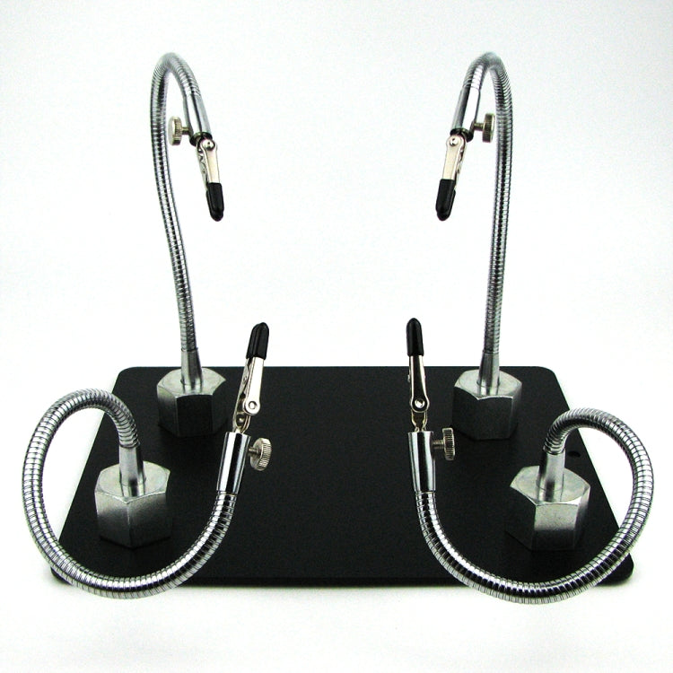 Universal Metal Base Soldering Station PCB Fixture (4 Metal Arms + Square Iron Base + 4 Strong Magnetic Base)