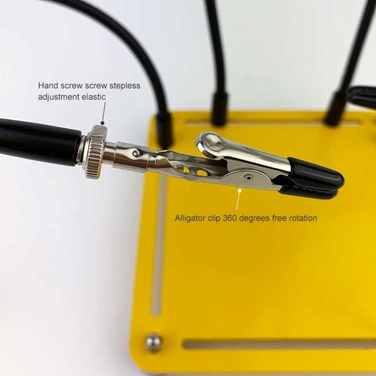 Universal Metal Base Soldering Station PCB Fixture (4 Metal Arms + 4 Magnetic Column)