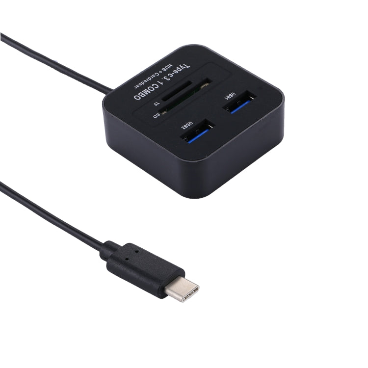 TF + SD Card + 2 USB Ports to USB-C / Type-C COMBO HUB + Card Reader, Cable Length: about 16cm