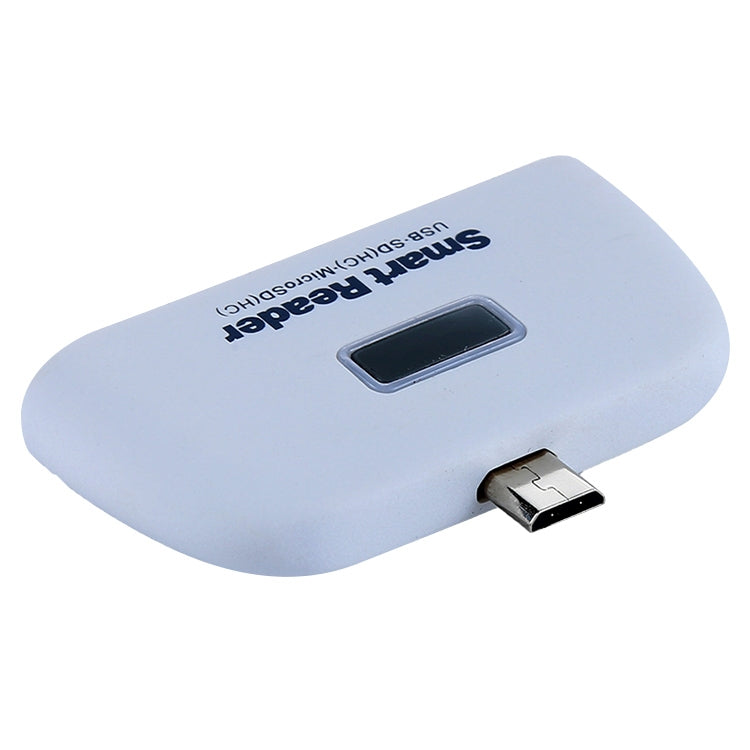 Micro SD + SD + USB 2.0 + Micro USB Port to Micro USB OTG Smart Card Reader Connection Kit with LED Indicator Light