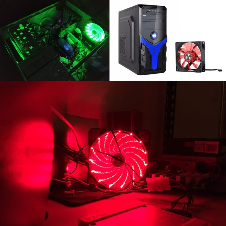 9 inch 3-pin Computer Cooling Fan with Light ,Random Color Delivery.(Red)