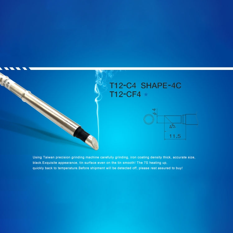 QUICKO T12-C4 Black Welding Lead-free Soldering Iron Tip