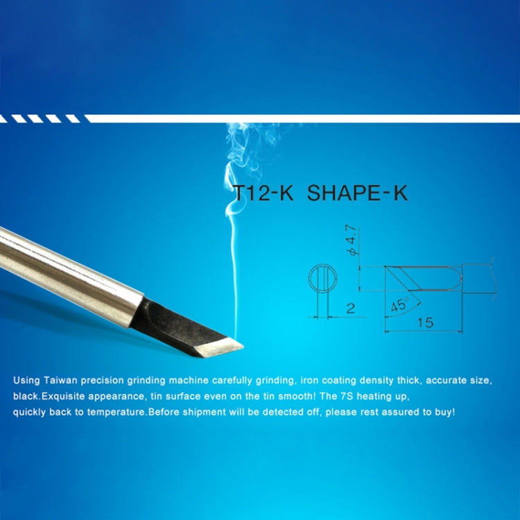 QUICKO T12-K Black Welding Lead-free Soldering Iron Tip