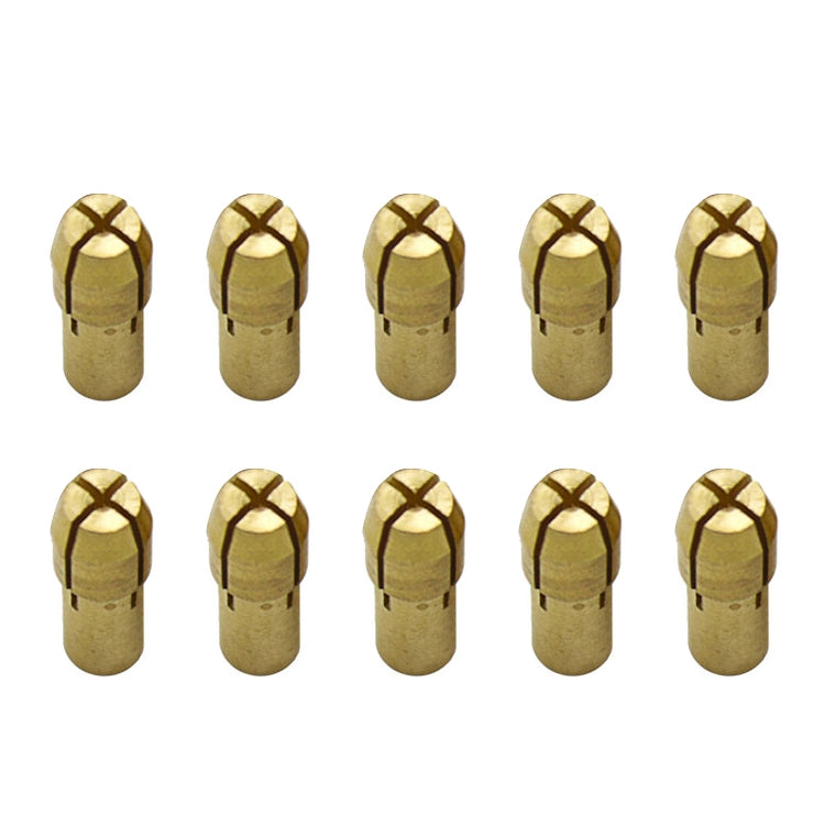 10 PCS Three-claw Copper Clamp Nut for Electric Mill Fittings,Bore diameter: 0.5mm