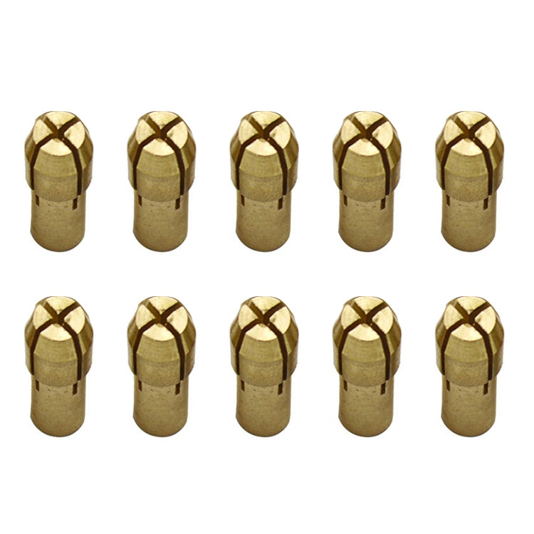 10 PCS Three-claw Copper Clamp Nut for Electric Mill Fittings,Bore diameter: 0.8mm