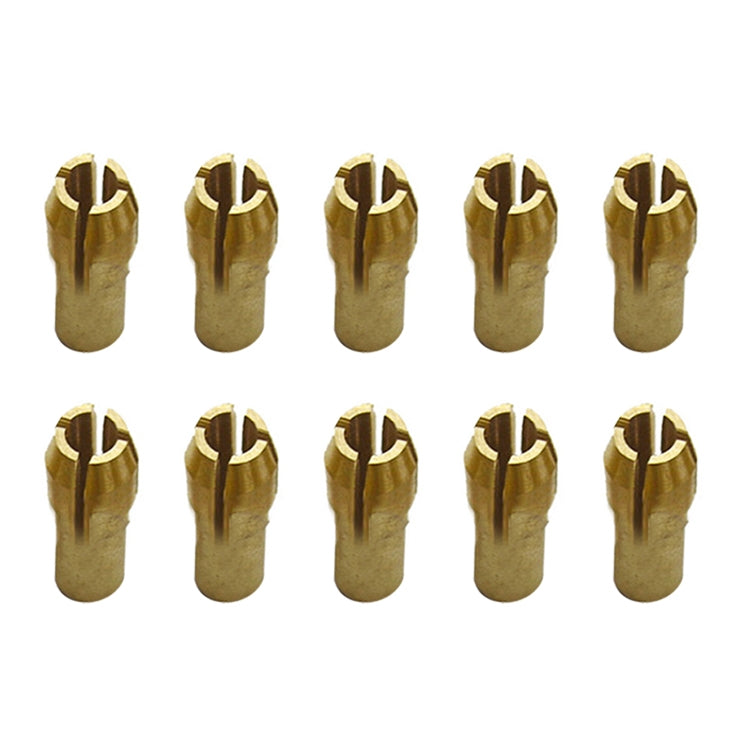 10 PCS Three-claw Copper Clamp Nut for Electric Mill Fittings,Bore diameter: 3.0mm