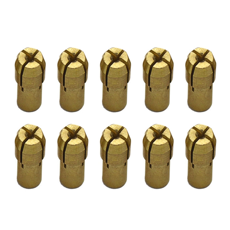 10 PCS Three-claw Copper Clamp Nut for Electric Mill Fittings,Bore diameter: 1.0mm